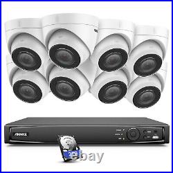 ANNKE 4K Video 8CH NVR 5MP CCTV Outdoor IP Audio in Camera Security POE Kit 1TB
