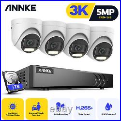 ANNKE 5MP 8CH H. 265+ DVR 3K Color Security Camera Outdooor CCTV System Audio In