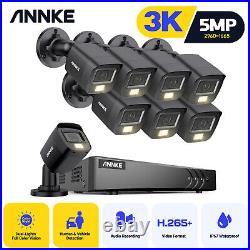 ANNKE 5MP Audio In CCTV Security System Color Night Vision Camera 8CH H. 265+ DVR