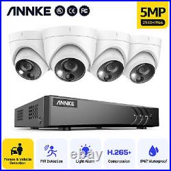 ANNKE 5MP CCTV Camera System 8+2CH H. 265+ DVR PIR AI Human Detection Warn Light