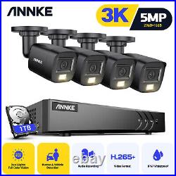 ANNKE 5MP CCTV Color Night Vision Camera 8CH 5IN1 DVR Outdoor Security System 1T