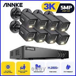 ANNKE 5MP CCTV Color Night Vision Camera 8CH DVR Home Security System Audio Mic