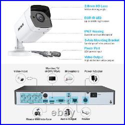 ANNKE 5MP CCTV Night Vision Outdoor Camera 8CH H. 265+ DVR Home Security System