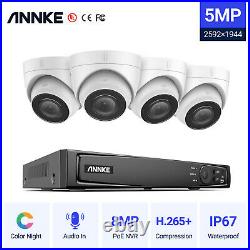 ANNKE 5MP CCTV Security System 8MP 8/16CH NVR POE Recorder Audio Mic IP Camera