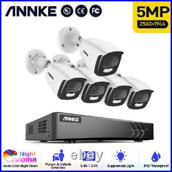 ANNKE 5MP CCTV System 8CH H. 265+ DVR Full Color Night Vision Camera Security Kit