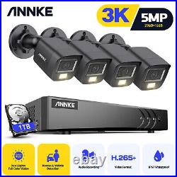 ANNKE 5MP CCTV System Color Night Vision Audio Mic Camera 8CH DVR Home Security