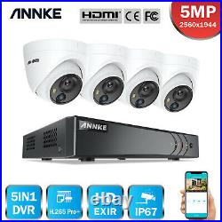ANNKE 5MP CCTV System Dome PIR Camera Outdoor 8+2CH DVR Home Security System Kit