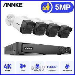 ANNKE 5MP CCTV System Security IP Camera Audio In 4K 8CH POE H. 265+ NVR Recorder