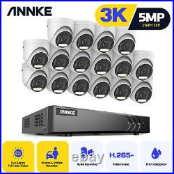 ANNKE 5MP Color CCTV Camera System 16CH 5IN1 Video DVR Person /Vehicle Detection