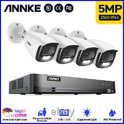 ANNKE 5MP Color CCTV Camera System 8CH 4K 5IN1 DVR Security AI Human Detection