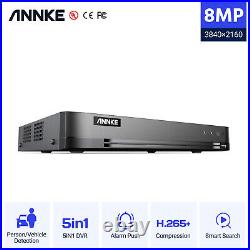 ANNKE 5MP Full Color CCTV Camera System 8CH 4K DVR AI Human Detection Warm Light