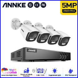 ANNKE 5MP Full Color CCTV System 8CH H. 265+ DVR AI Human Detection Night Vision