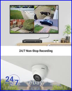 ANNKE 5MP POE CCTV System 8CH h. 265+ NVR Audio in Security Night Vision Camera