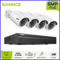 ANNKE 5MP POE CCTV System IP Camera 8CH Video NVR Audio In Motion Detection Kit