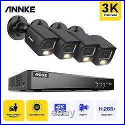 ANNKE 8CH 4K 8MP H. 265+ DVR Color Outdoor Dome Security 5MP CCTV Camera System
