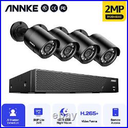 ANNKE 8CH 5MP Lite DVR HD 1080p Security CCTV Camera System Human /Car Detection