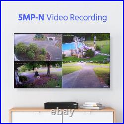 ANNKE 8CH 5MP Lite DVR HD 1080p Security CCTV Camera System Human /Car Detection