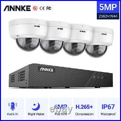 ANNKE 8CH NVR IP Audio Home 5MP Security POE CCTV Camera System Kit Night Vision