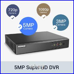 ANNKE 8+2CH 5MP Lite DVR 3000TVL CCTV Outdoor IP66 Camera Security System Kit 1T