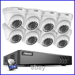 ANNKE 8+2CH 5MP Lite DVR Dome 3000TVL CCTV Camera IP66 Home Security System 1TB