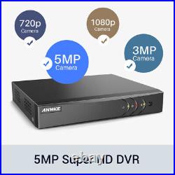 ANNKE 8+2CH 5MP Lite DVR Dome 3000TVL CCTV IP66 Home Security Camera System 1TB