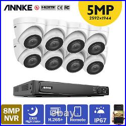 ANNKE CCTV POE System 16CH 8MP 4K Video NVR 5MP IP67 Audio in Cameras Night Kit