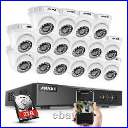ANNKE E200 16+2CH 5MP Lite DVR 1080p Dome CCTV Camera Security System Night 2TB