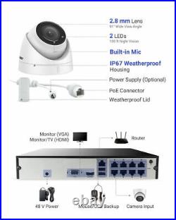 ANNKE H500 8CH Video NVR Home 5MP HD IP PoE Outdoor Security CCTV Camera System