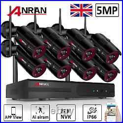 ANRAN 5MP CCTV System Home Securtiy Camera Outdoor Wireless 8CH 1TB HDD WiFi HD