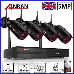 ANRAN CCTV Camera Securtiy Camera Wireless System Outdoor 5MP 8CH 1TB WiFi Audio