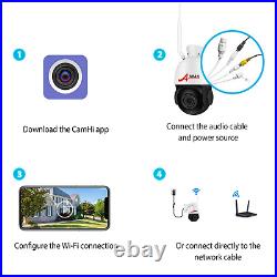 ANRAN CCTV Security Camera System Home Wireless 2Way Audio Pan/Tilt 20Zoom ID