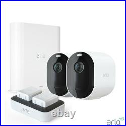 ARLO Pro 3 2K WiFi Security 2 Cameras System Dual Battery Charger Surveillance