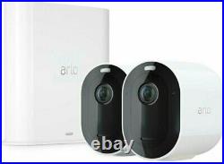 ARLO Pro 3 2K WiFi Security Camera System 2 Cameras, White, Brand New