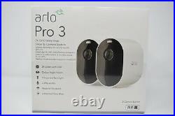 Arlo Pro 3 2K QHD Wire-Free Security Camera System 2-Camera System Hub NEW