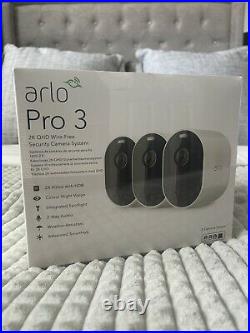 Arlo Pro 3 2k WiFi Security Camera System 3 Cameras White