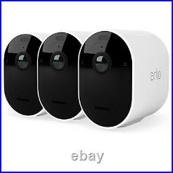 Arlo Pro 4 Wireless Home Cctv Video Security Camera Kit White Pack of 3 Cams