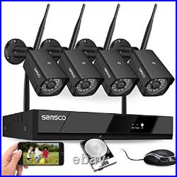 Audio Recording Wireless CCTV Security Camera Systems with 500GB Hard