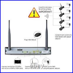 Audio Recording Wireless CCTV Security Camera Systems with 500GB Hard