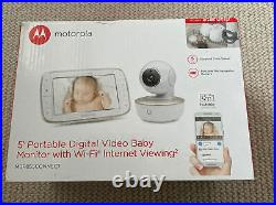 BNIBMotorola MBP855CONNECT Wi-Fi Portable Color Screen Video Baby Monitor Remote