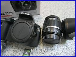 Boxed Canon EOS 550D 18.0MP Digital SLR Camera + EF-S 18-55mm IS Lens