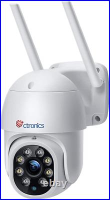 CCTV Camera Outdoor with Color Night Vision, Ctronics 1080P PTZ Digital Zoom IP