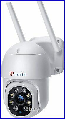 CCTV Camera Outdoor with Color Night Vision, Ctronics 1080P PTZ Digital Zoom Wif