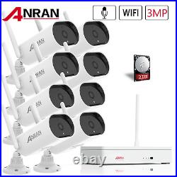 CCTV Camera Security System Wireless Home Outdoor 2way Audio WiFi 3MP 1/2TB IR