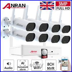 CCTV Camera System Wireless Home Security Outdoor 3MP 4 6 8PCS 1/2TB 2Way Audio