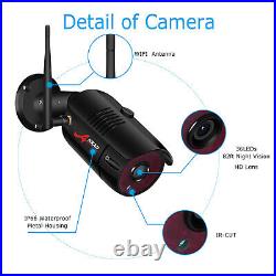 CCTV Camera System Wireless WIFI IP Smart Home Security HD 5MP UK 8CH 1TB HDD IR