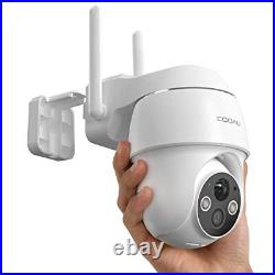 COOAU Security Camera Outdoor Wireless with 2K, 360° PTZ Camera with Colour