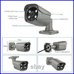 Camera CCTV 4CH Alarm Complete System 5MP Security Outdoor Audio Digital Video