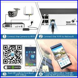 Camera CCTV 4CH Alarm Complete System 5MP Security Outdoor Audio Digital Video