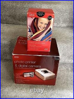 Canon A430 Digital Camera W Selphy CP720 Printer & Photo Pack CP710