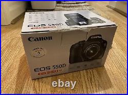 Canon EOS 550D 18.0MP Digital SLR Camera with EF-S IS 18-55mm Lens 6.5K Shutter